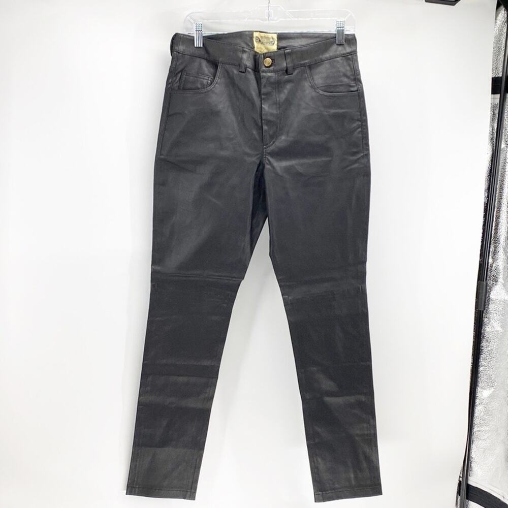 Max Studio Easton Neston Special Edition Leather Pants straight leg high waisted